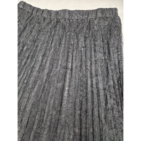 Boho Dark Academia Feminine Quiet Luxury Cowgirlcore Lace pleated sz L #2154 - Picture 2 of 4